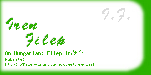 iren filep business card